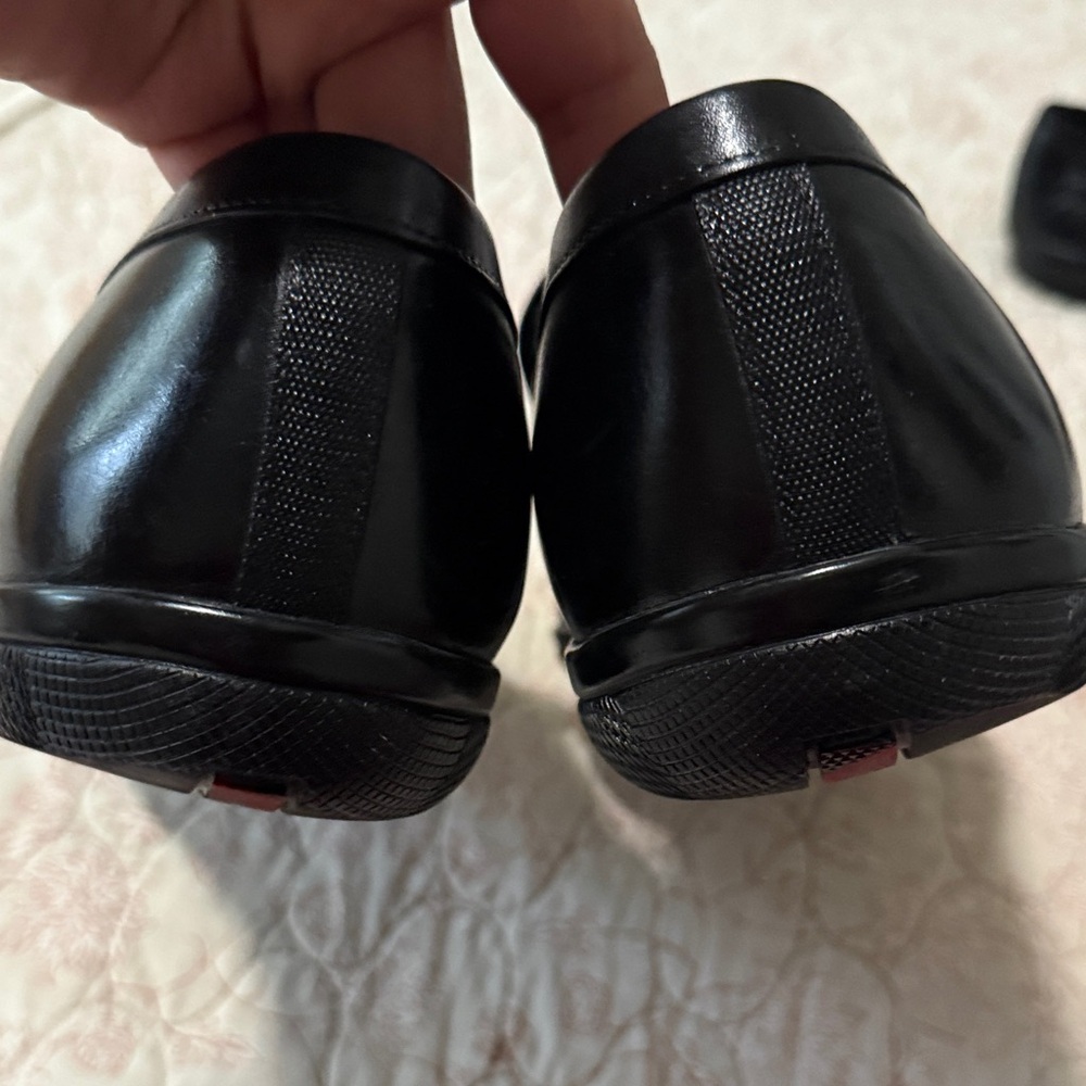 Prada Black Leather Men's Slip-Ons - Picture 4 of 8